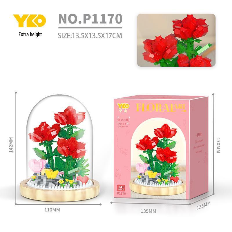 Premium Sunflower Eternal Flower Micro-Particle Building Block Toy - Compatible with Lego, Christmas Ornament, Educational Gift