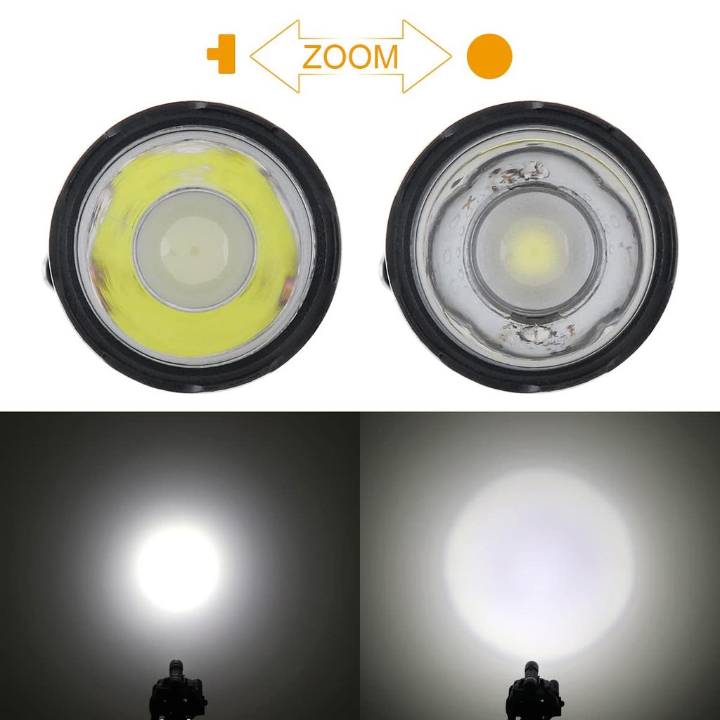 SecurityIng EF05 EDC 887 IPX6 LED Flashlight with Zoom and Power Ideal for Outdoor Night and Nighttime Repairs Sold Flashlight, Lumens, Indicator,