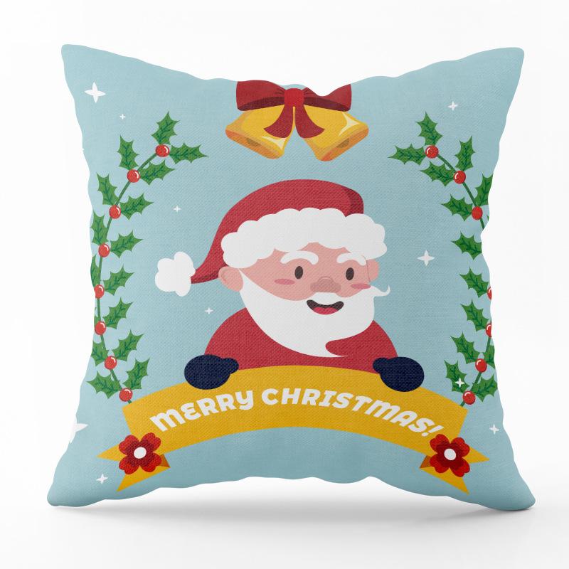 European and American New Year Christmas Printing Pattern Pillowcase Home Living Room Sofa Decoration Throw Pillow Pillowcase