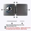 Hotel Anti-Theft Security 304 Stainless Steel 10-12mm Glass Lock 4 Bolts Both Sides Open Double Glass Door Lock