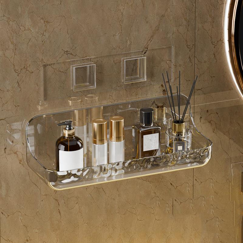 Bathroom Acryli Shelf No Drillshower Storage Rack Washstand Cosmetics Storage Rack Wall Mounted Toilet Shampoo Holder Organizer