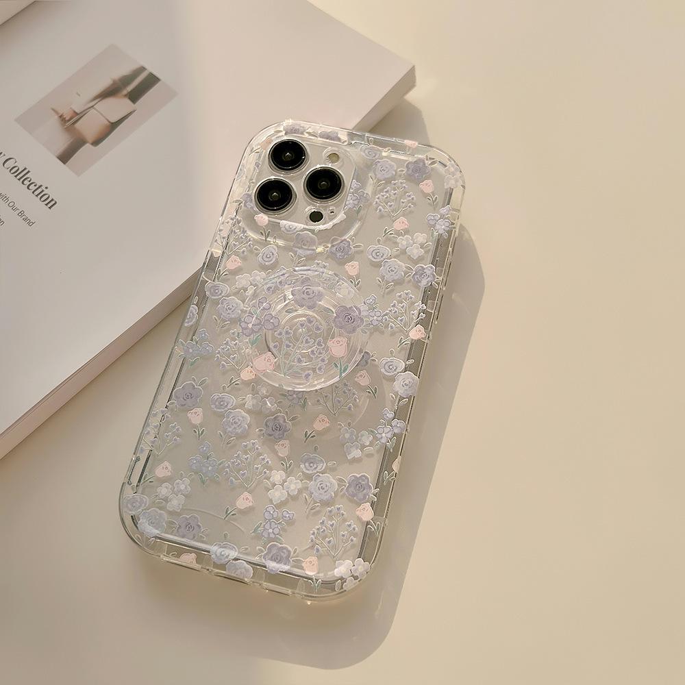 

Spring and Summer Dopamine Florals Suitable for Apple 14promax Mobile Phone Case Iphone13 Small Fresh 14pro iPhone 16 Pro Max