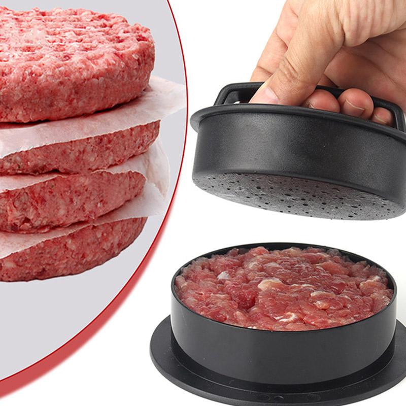 3-i-1 Manuell Hamburgerpress Rund Nötkött Grill Burgerpress Patties Köttbullar Tillverkningsenhet Köksredskap