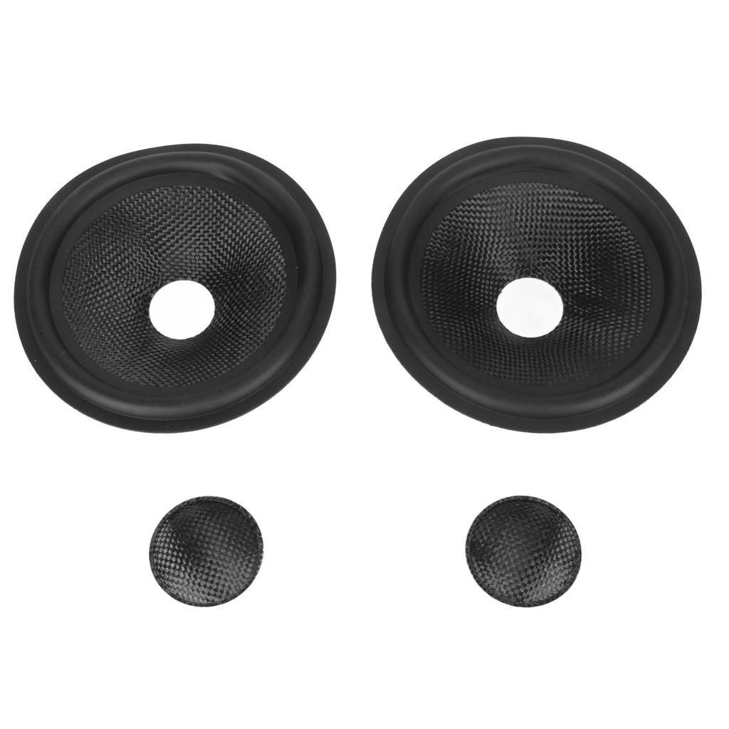 Speaker Cone Drum Paper 1 Inch Inner Diameter Subwoofer Cones Drum Paper with Rubber Surround for 5 Inch Speakers 2pcs