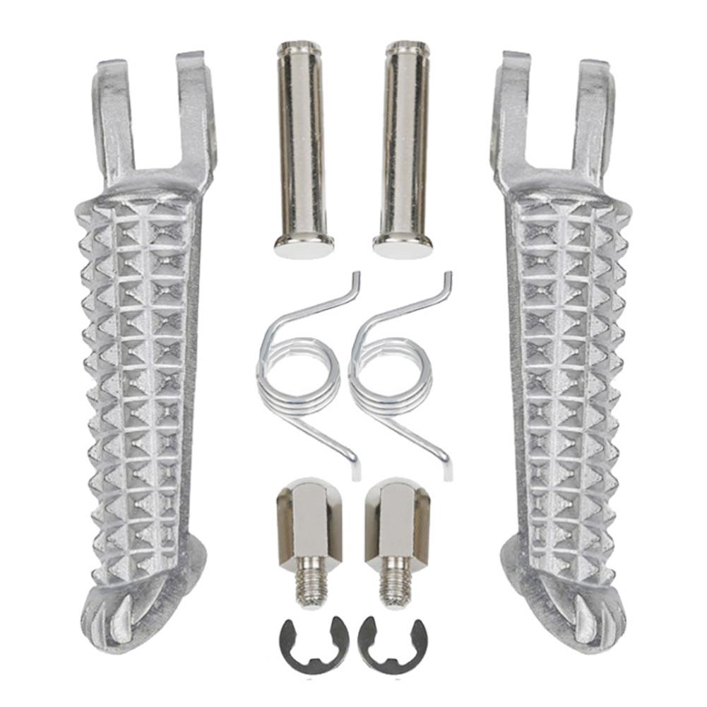 1 paar Motorrad Fußrasten fußrasten Hinten Vorne Aluminium Silber Für Yamaha YZF R1 2002-2020 R6 2003-2020 YZF R6S R1M Zubehör