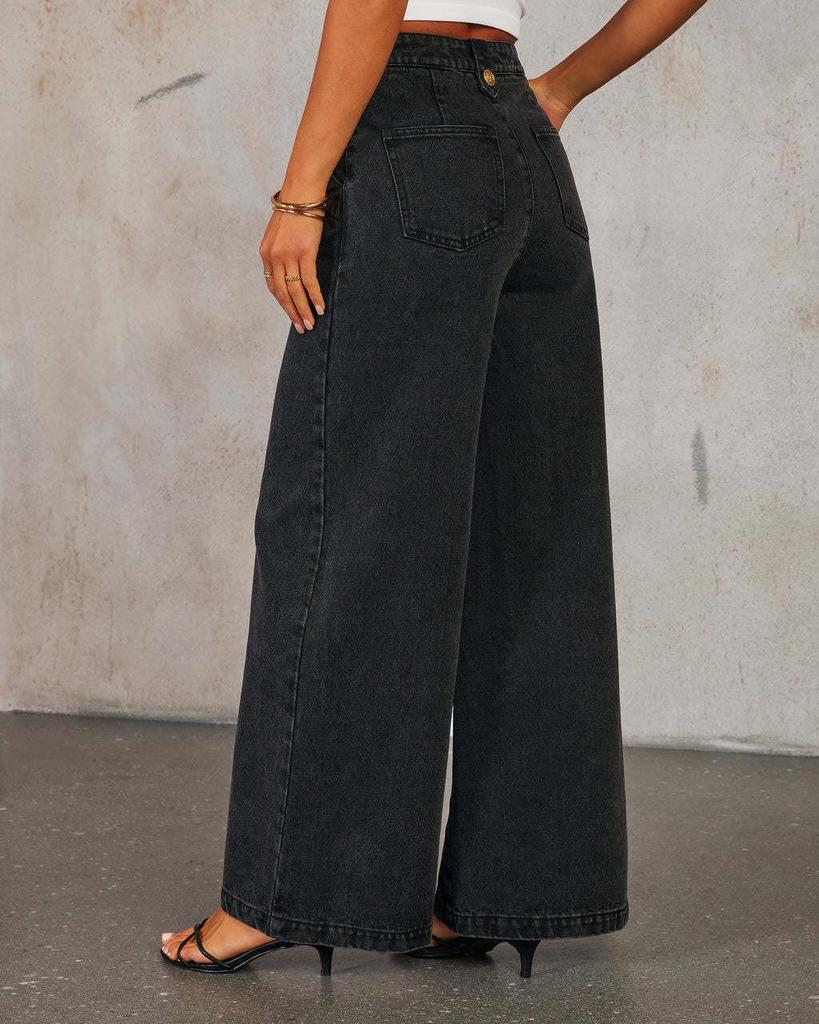 2026 Trendy Sleeveless Denim Jumpsuit Set: European & American Style Wide-Leg Two-Piece for Women