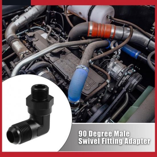 Universal 90 Degree 10AN Flare to 8AN ORB Port Fuel Pump Rail Fitting Pack of 1