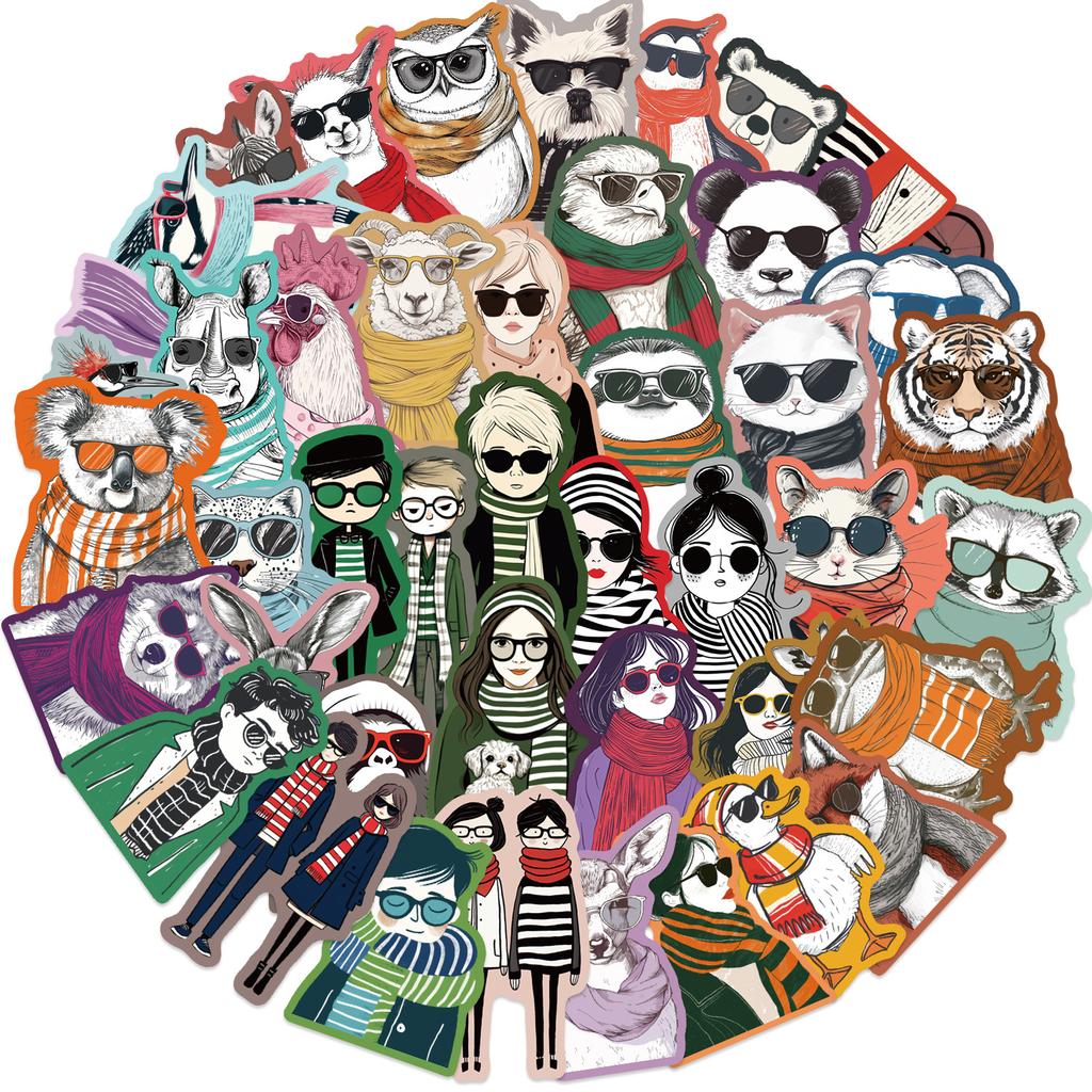 50 Colorful Creative Illustrations Graffiti Stickers Personalized Decoration Guitar Laptop Suitcase DIY Waterproof Stickers