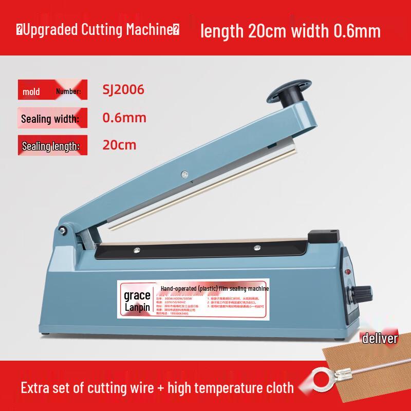Zhao Ran Portable Hand-Press Impulse Sealer with Cutter