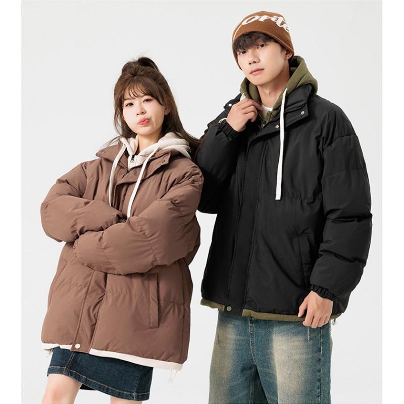 Mens Winter Hooded Puffer Jacket Warm Thick Cotton Coat Casual Oversized Parka Youth