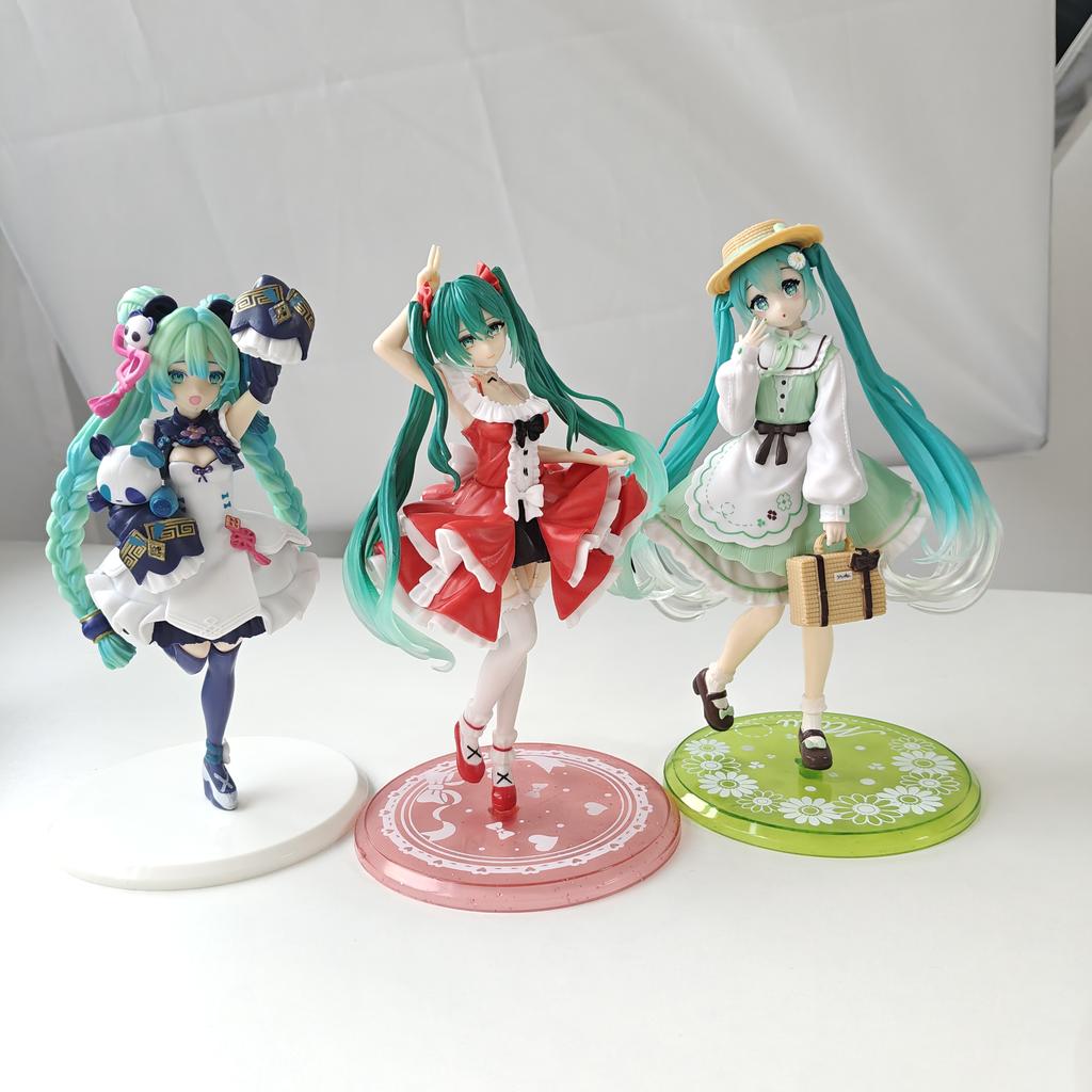 New Hatsune Miku Anime Figure Wonderland Pvc Model Action Toy Thumbelina Ver. Desktop Decoration Dolls Ornaments Collection Gif