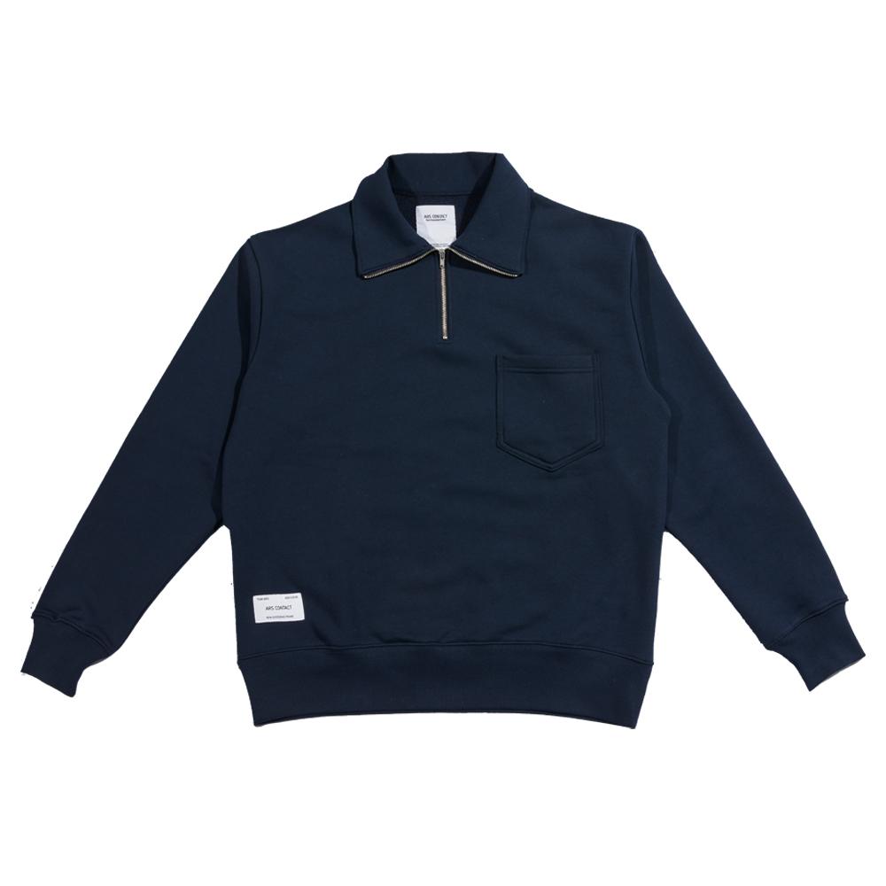 Ars Contact Ac Quarter Zip-Up, Navy M