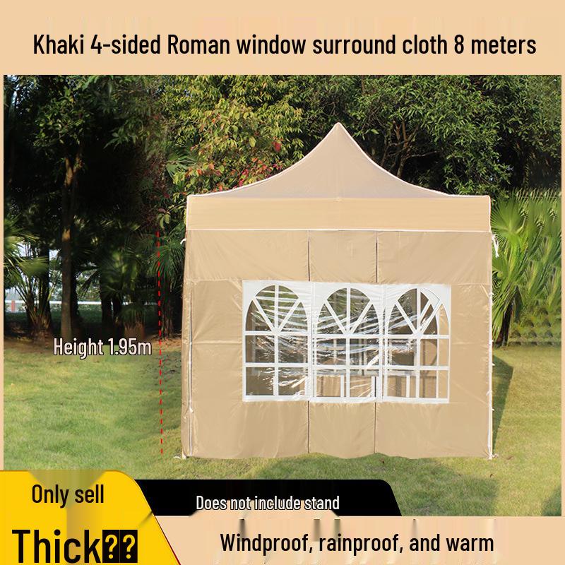Transparent Tent Side Panel: Windproof & Waterproof Outdoor Canopy Enclosure with Thick Fabric and Durable Edging