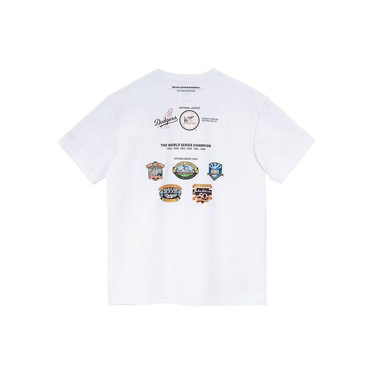 New Era Los Angeles Dodgers Minimalist Casual Round Neck Printed Summer American Short Sleeve T-Shirt Unisex T-Shirt White 12715356