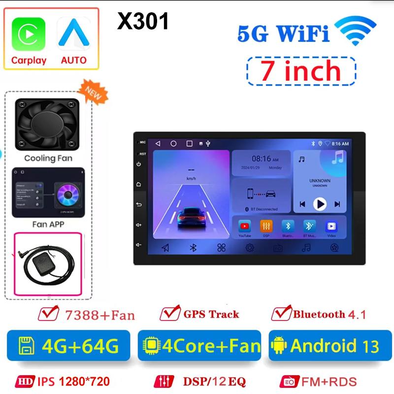 2Din Car Radio Universal Android 13  7"/9"/10"Autoradio Audio 64G GPS BT Wireless Carpaly Multimedia Player For Hyundai Nissan
