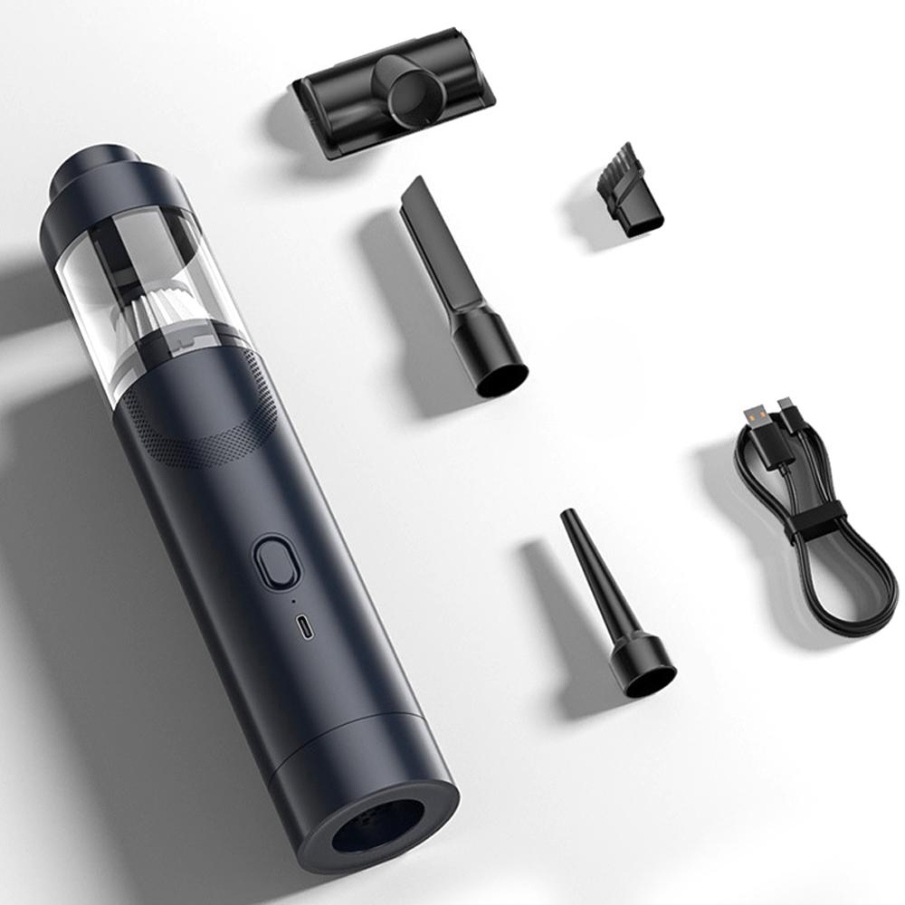 

Ручной беспроводной пылесос, воздуходувка 5000PA, мощный пылесборник, многофункциональный имфлятор серый/синий