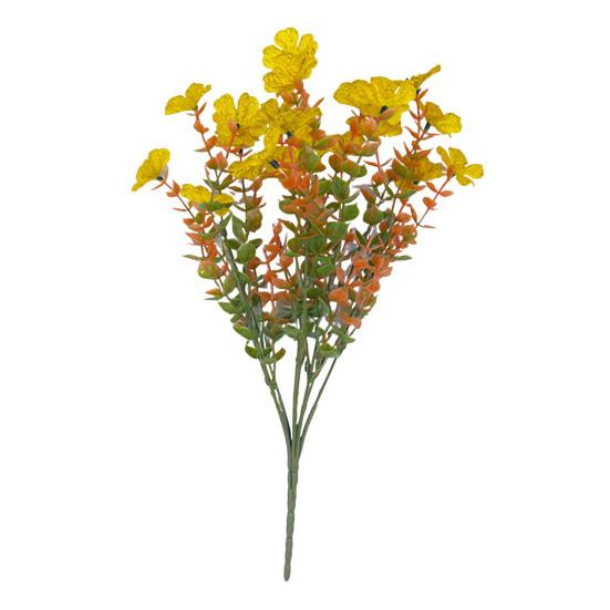 5/12Pcs Fall Artificial Violet Flower Realistic Fake Silk Flower Home