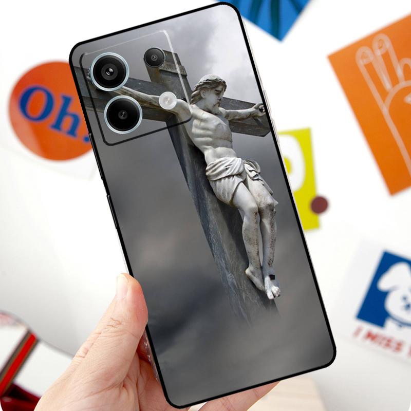 God Jesus Christ Christian Funda For Xiaomi Redmi Note 14 13 10 11 12 Pro 11S 12S Case For Redmi 15 14C 10C 12C 13C 15C