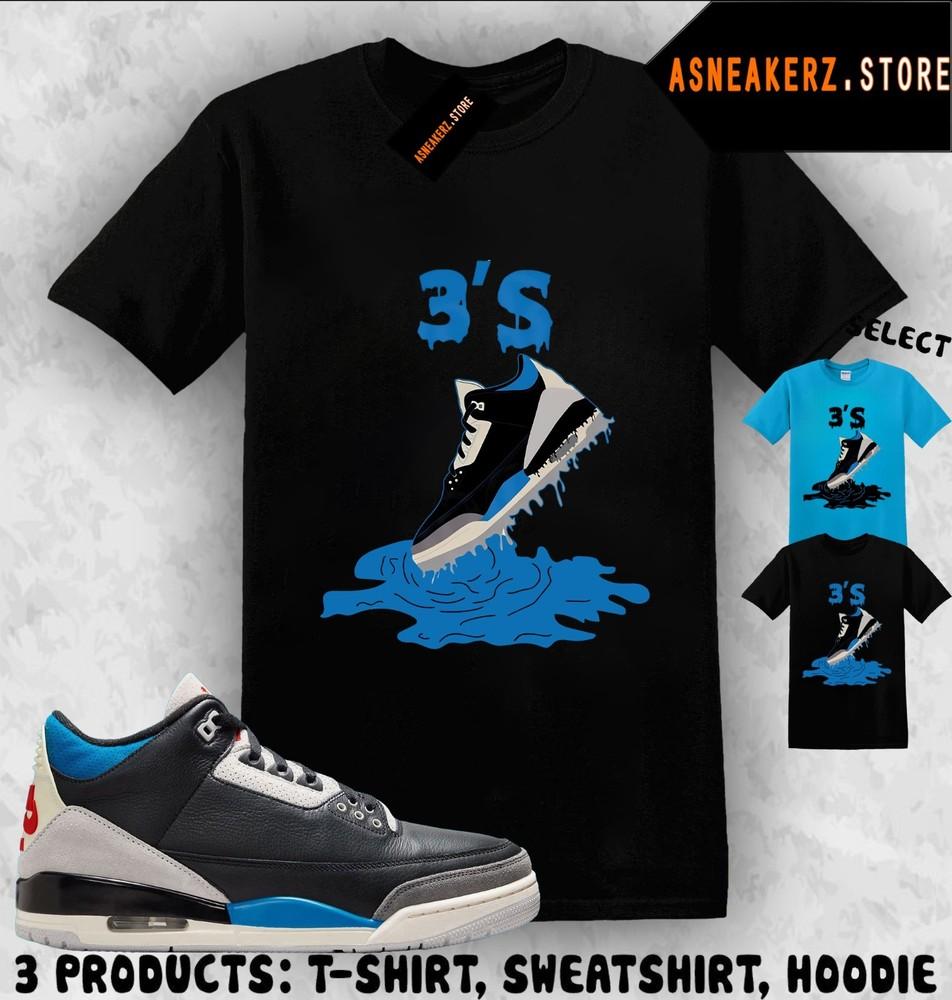 Tee Shirt Matching AJ 3 OG Rare Air 2025 Match Sneaker Shoe Dripping 3s T-Shirt Unisex T-Shirt XXXXL