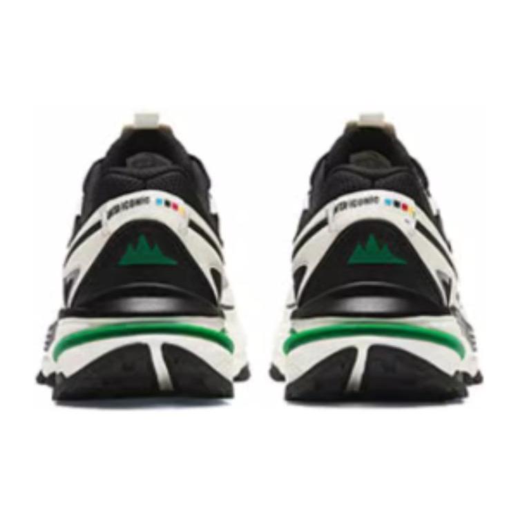 New Anta Walker Durable Breathable Low Top Running Shoes Men's Black White 112418891-2