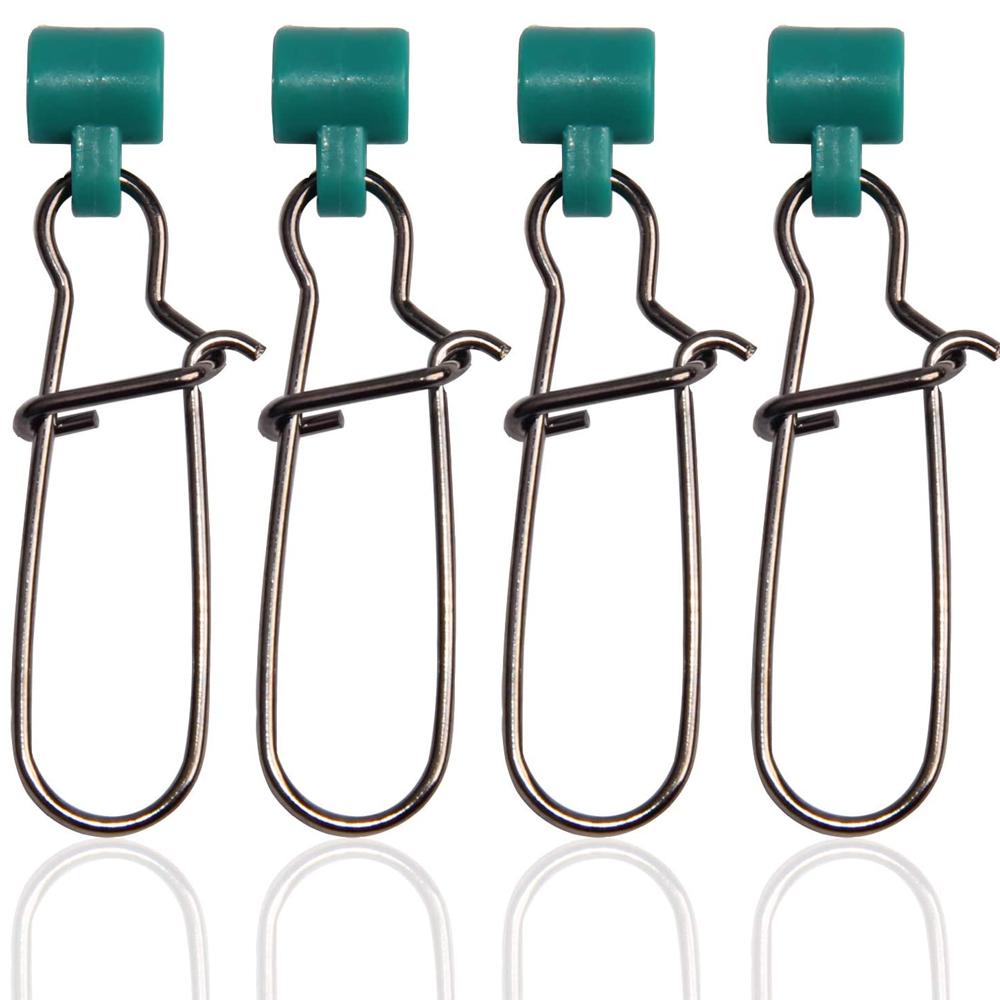 50Pcs Heavy Duty Fishing Sinker Sliders For Braided Line Sinker Slides With Safety Snap Saltwater Fishing Tackle