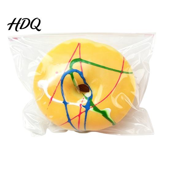 Portable Stress Reliever Simulated Donut Squeeze Toy Soft Stretchy Doughnut Decompression Relief Simulation Food Sensory Fidget Anxiety