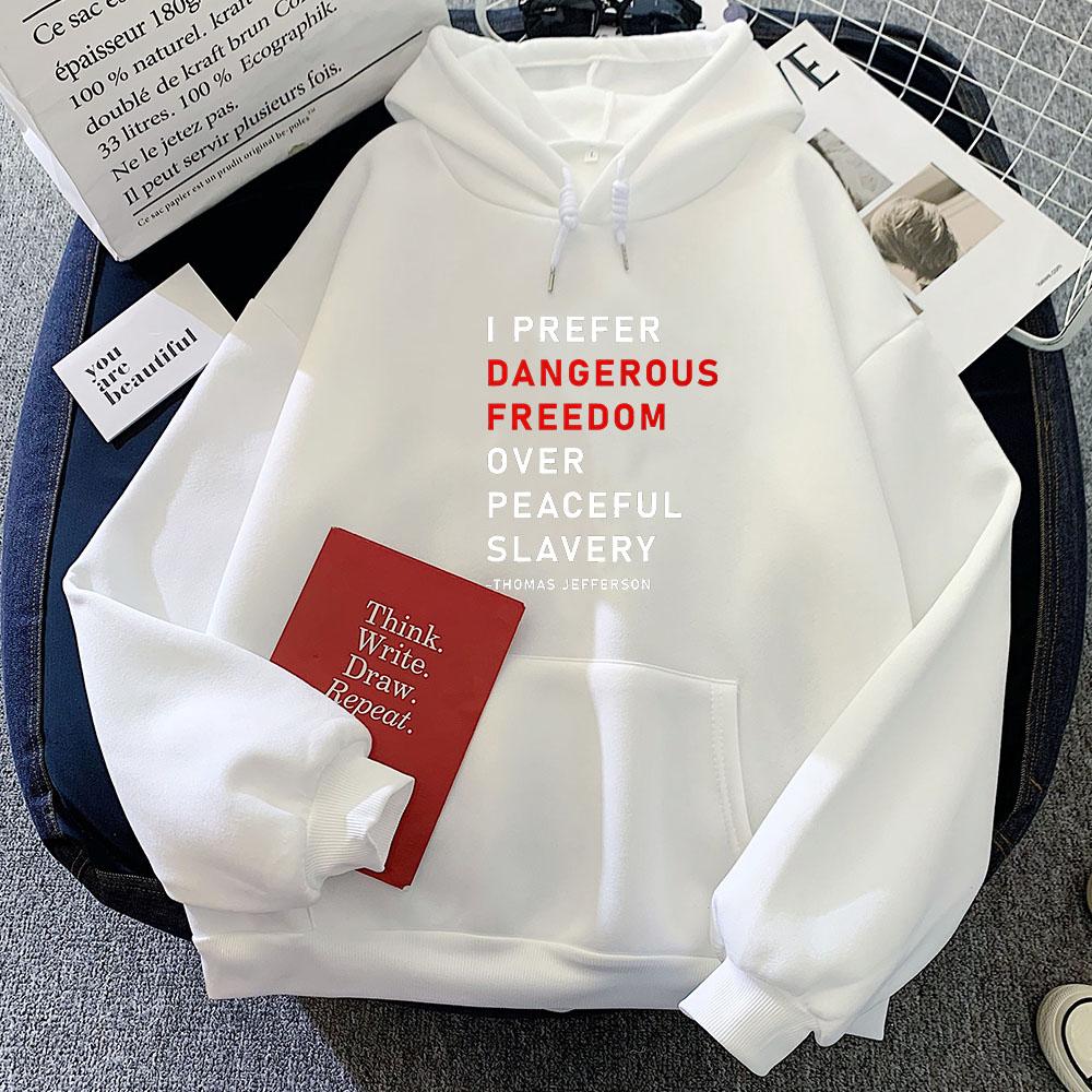 Slavery Aesthetic Hoodie Writing for Autumn/Winter Fashion Sweatshirt Long Sleeve Comfortable Clothing