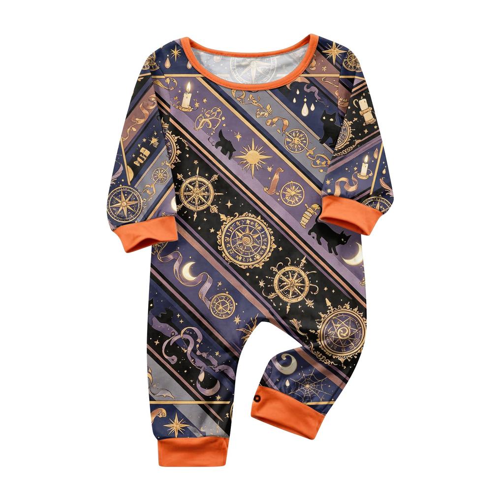 Familien-Passendes Halloween-Print-Pyjama-Set Kurzarm-Oberteil und Hose