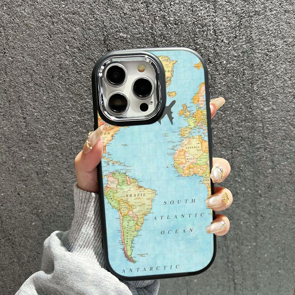 Мягкая задняя крышка N90 Maps art design для Samsung S23 Plus S24 Ultra A54 A14 iPhone 16 — фото 7