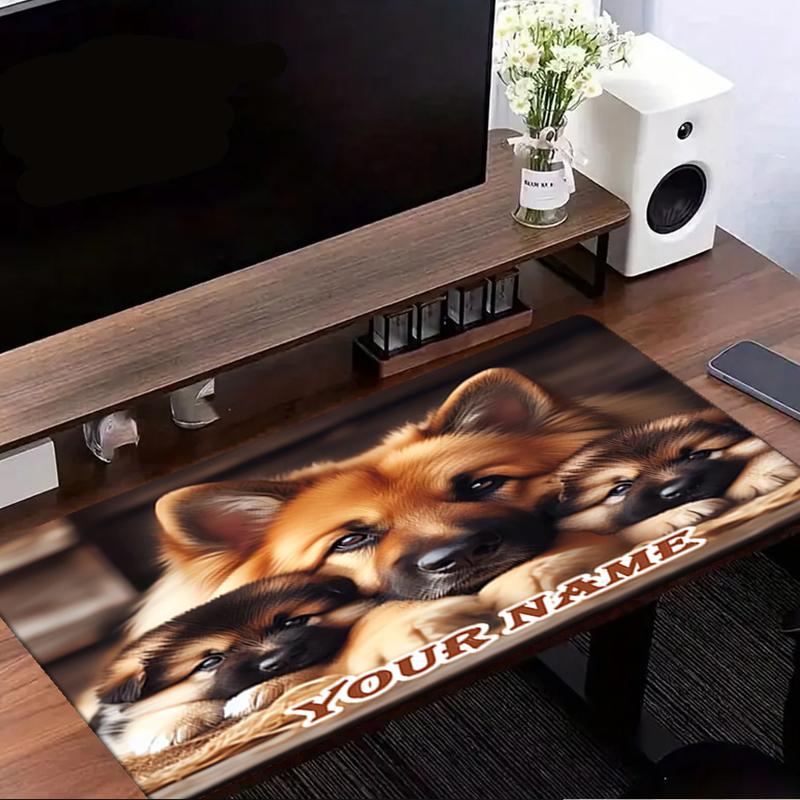 1PC Custom Name "Family Through Art" Mouse pad, keyboard and mouse desk pad, for computer notebook Birthday Gift For Any Room Or Office