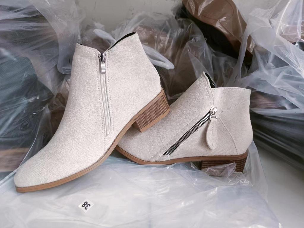 Plus Size Suede Women's Ankle Boots - Autumn/Winter 2021, European & American Style