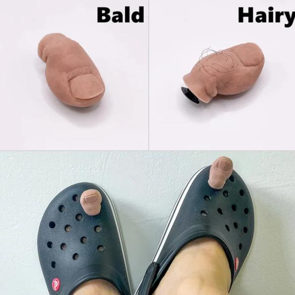 Funny Big Toe Croc Charm Clog Shoe Decoration