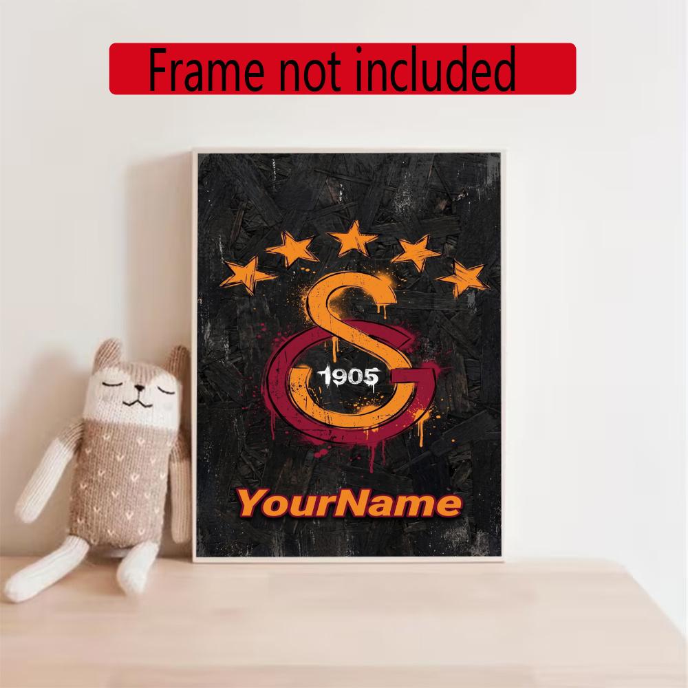 Galatasaray Customize Your Name Diamond Painting Round Diamond Rhinestones Mosaic Diamond Embroidery Wall Paintings Rhinestones Gift Frameless