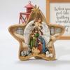 Szopka statua dzieciątko jezus szopka bożonarodzeniowa figurki wystrój miniatury ozdoba kościół katolicki prezent dekoracja wnętrz;