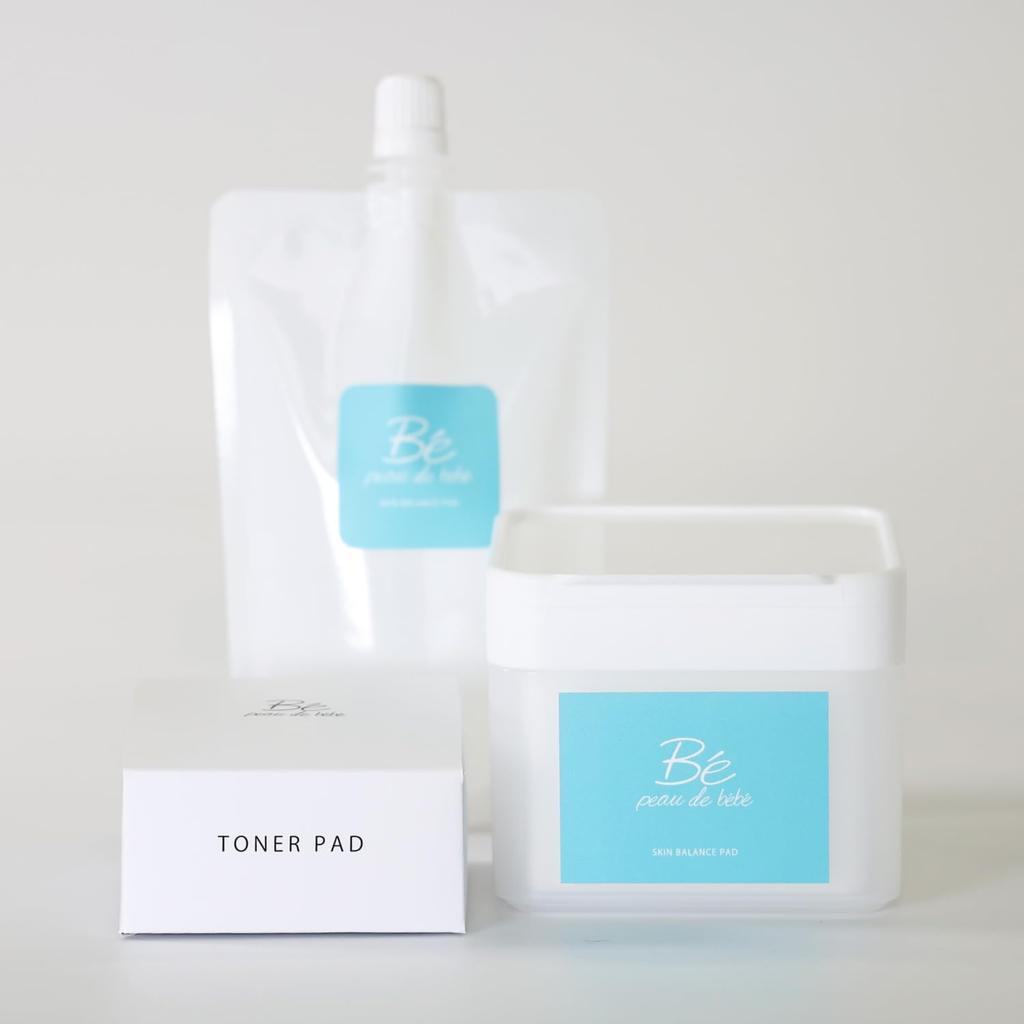 by Tomomi peau de bebe Toner Pad Set rough bebe Toner Pads Cleansing pore skin refreshing morning and night use [Produced Itano] [For skin] (90