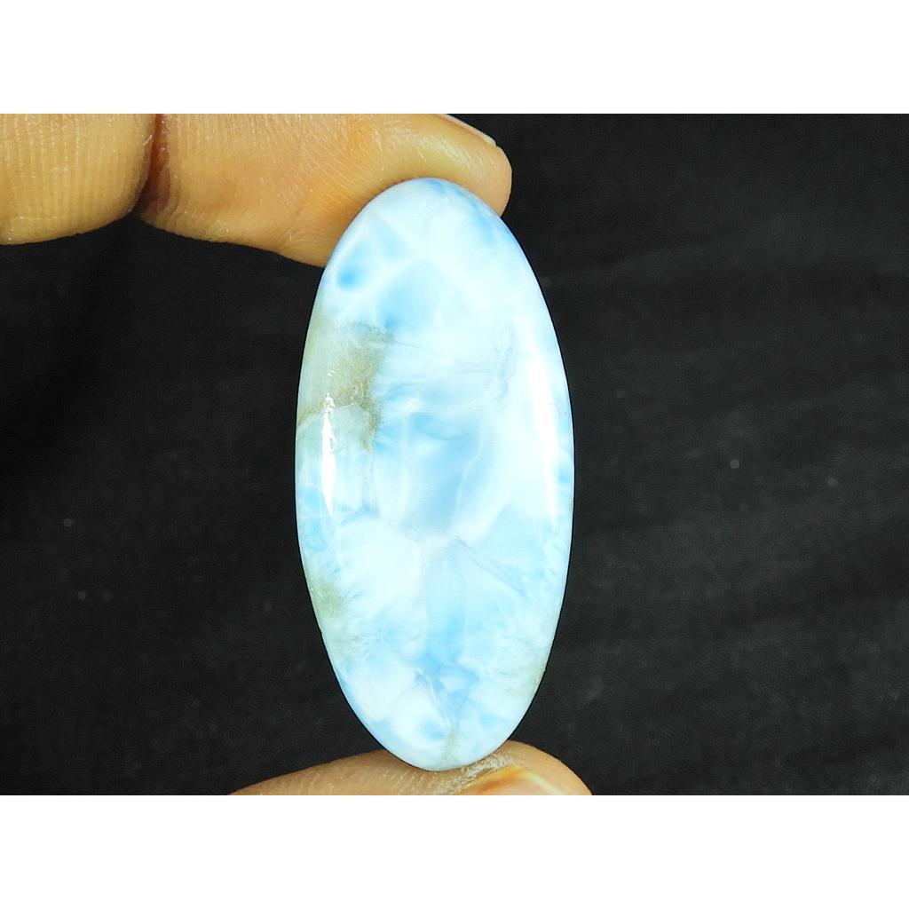 16X35X5MM Natural Blue Larimar Oval Shape Cabochon Loose Gemstone 28Cts. LR-35