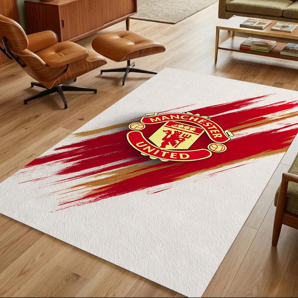 Red Devils United Pride 2D Printed Floor Mat Soft Plush Non-slip Bottom Corridor & Entryway Fashionable Home Decor Valentine's Day Gift