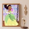 Diamond Art Painting Kit – Princess Tiana Sparkle Craft, Home Wall Decor, Handmade Gift