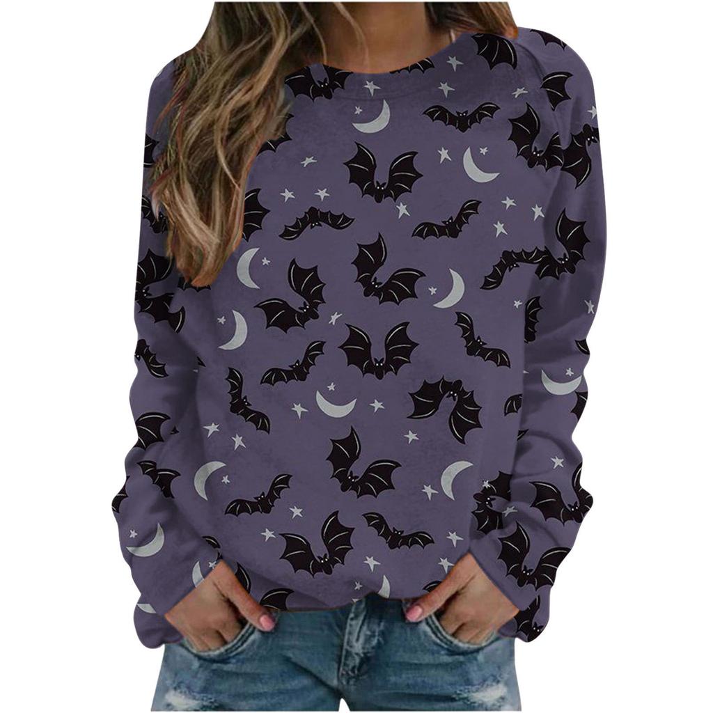 Halloween Bat Sweatshirts Cat 3D Print Hoodies Women Long Sleeve Y2k Hoodie Streetwear Oversized Pullovers Tops Woman Clothing