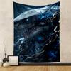 Futuristic Cybernetic Shark with Chains Graphic Patterned Tapestry for Bedroom and Living Room Home Decor Sofas