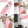 Insulated Water Bottle For Gym Travel And Office Use | BPA-Free Stainless Steel | Leakproof Pink Bottle With Wrist Strap For Outdoor Sports