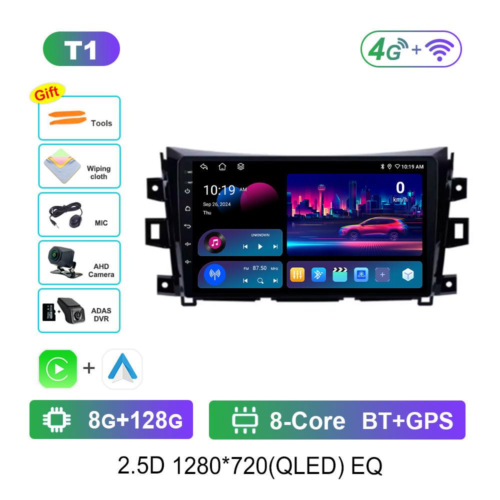 DSP Stereo Car Radio Multimedia Player for Nissan NAVARA Frontier NP300 2015 - 2024 Navi GPS HD Screen WiFi Android 14 Bluetooh