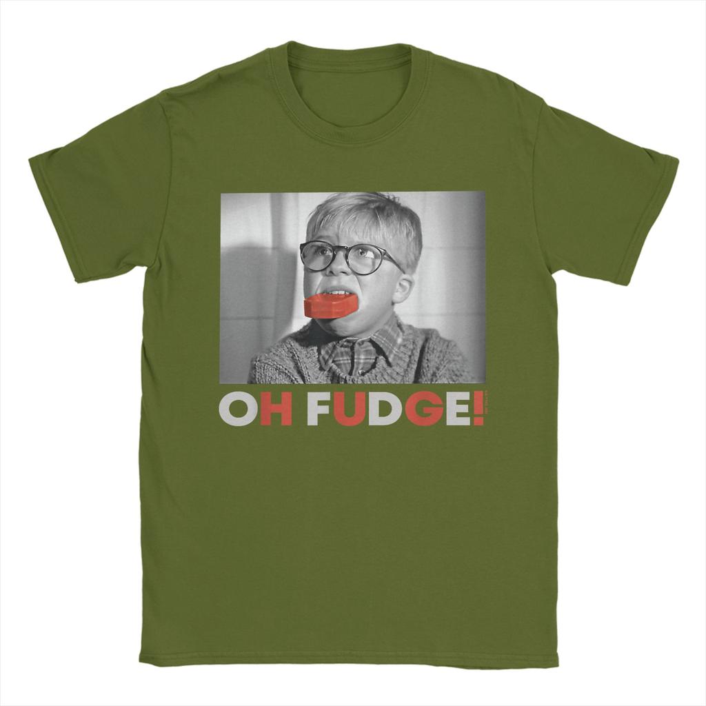 A Christmas Story Oh Fudge! T-Shirt Summer  Hipster T Shirts Man O Neck Oversized Clothes Short Sleeves Y2K Casual Tops