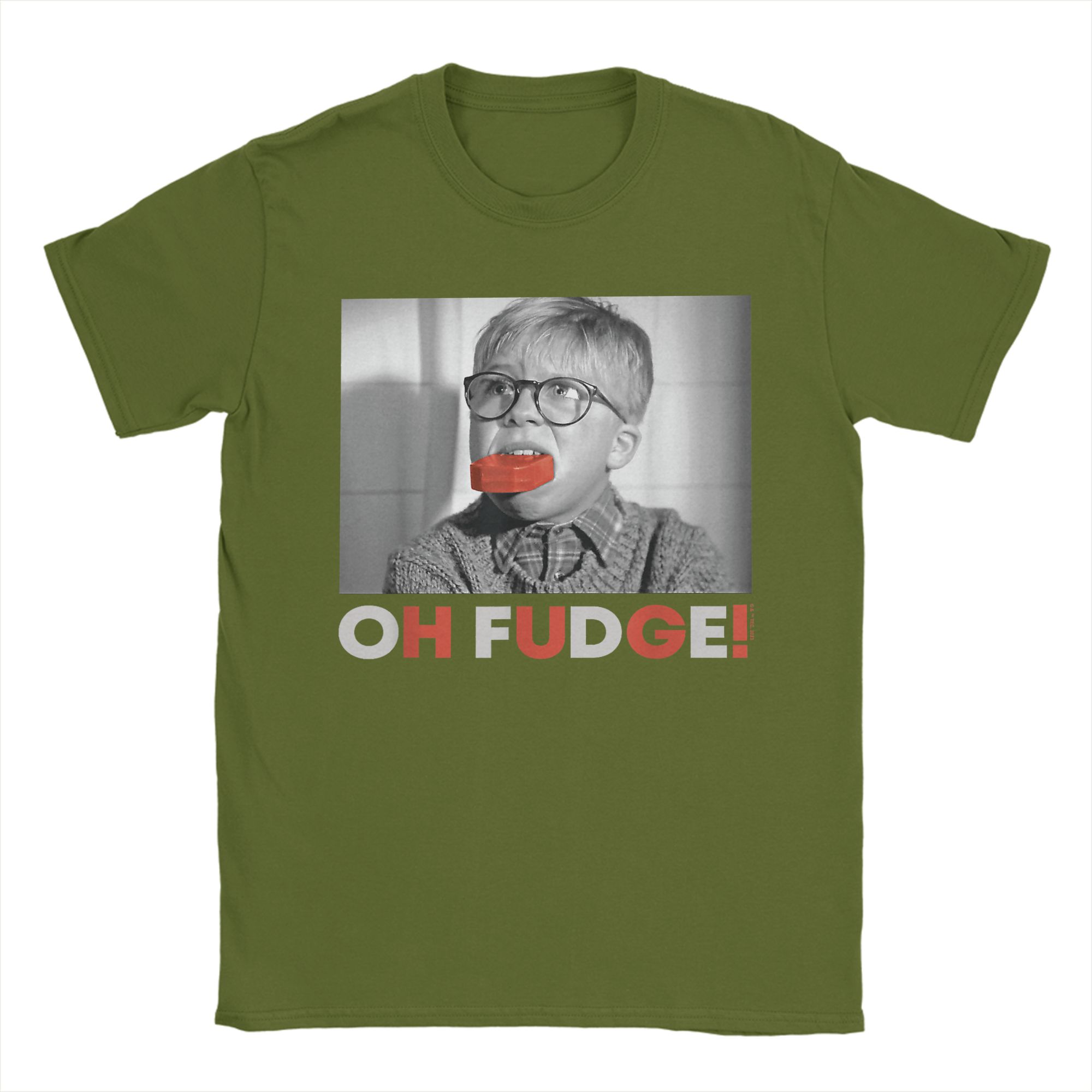 

A Christmas Story Oh Fudge! T-Shirt Summer Hipster T Shirts Man O Neck Oversized Clothes Short Sleeves Y2K Casual Tops 4XL