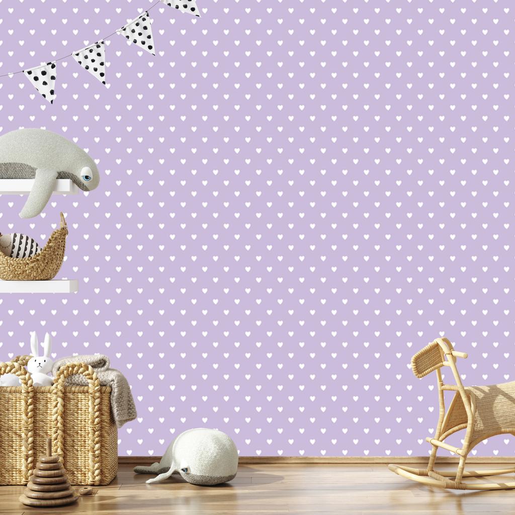 Lavender Hearts Wallpaper 50x1000