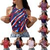 Women's Fashion Independence Day Print Sleeveless Base Tank Top