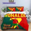 Biancheria da letto con Momento Celebrazione di Ronaldo Personalizzato, Set Trapunta Copripiumino Federa Regalo di Compleanno per la Casa (1 * copripiumino + 2 * federa, senza nucleo)