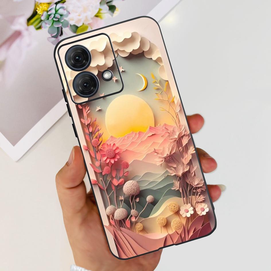 For Motorola Moto G84 G54 5G Case Fashion Flower Butterfly Shockproof Silicone Soft Slim Back Cover For Motorola Moto G14 Bumper