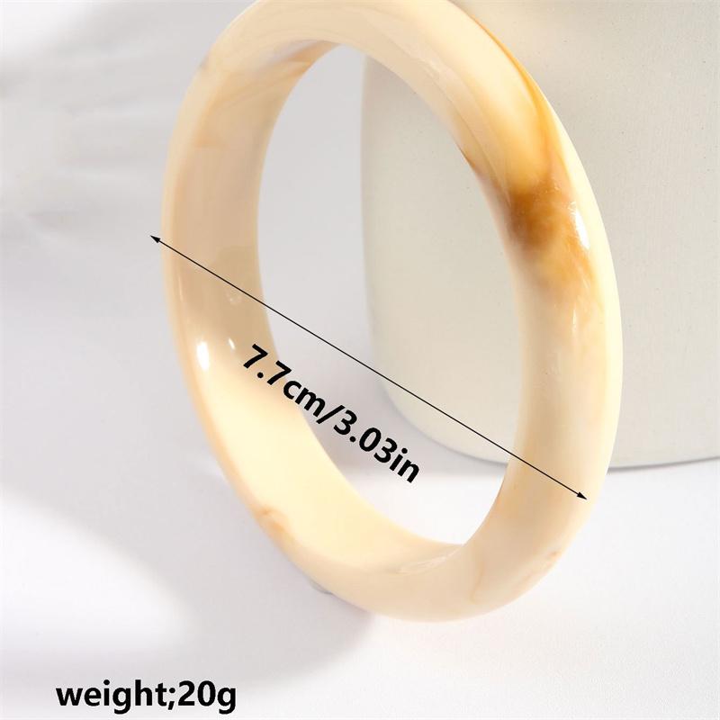 Korean Style Design Retro Resin Imitation Marble Texture Temperament Forest Ins Versatile Bracelet For Women Jewelry Gift