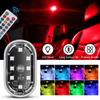 Car LED Interior Footwell Light LED Sensor RGB Remote Control Strobe Lights Wireless Atmosphere Light USB Touch Night Light